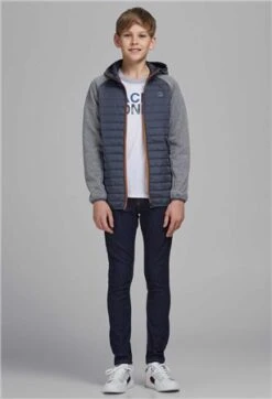Jack & Jones Grey Junior Quilted Jacket -Jack & Jones Store 22941 2
