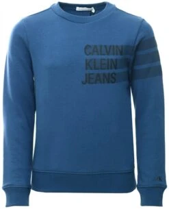 Calvin Klein Ensign Blue Junior Logo Sweatshirt