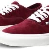 Vans Pomegranate/Snow White Pig Suede Authentic Shoes