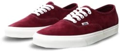 Vans Pomegranate/Snow White Pig Suede Authentic Shoes