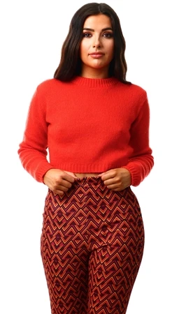 Glamorous Orange Knit Cropped Jumper