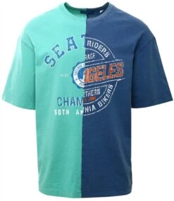 Jack & Jones Navy Blazer Split Front Print T-Shirt