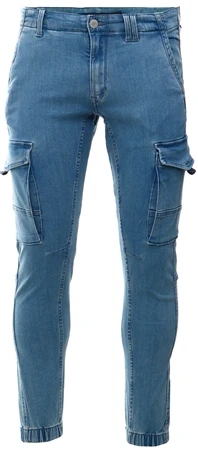 Jack & Jones Blue / Blue Denim Paul Cargo Slim Fit Jeans