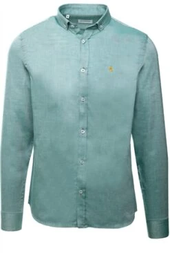 Ottomoda Green Long Sleeve Oxford Shirt