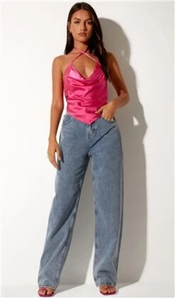 Motel Satin Pink Tevy Top -Jack & Jones Store 23383 2