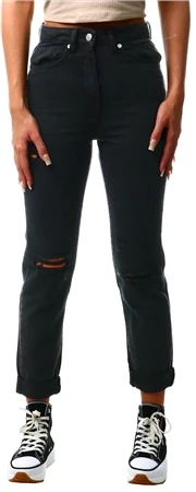 Parisian Black Denim Ripped Jeans