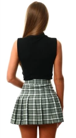 Cutie London Green Check Tennis Mini Skirt -Jack & Jones Store 23616 3