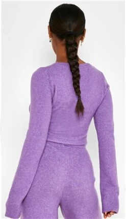 Noisy May Amethyst Orchid Cropped Knitted Top -Jack & Jones Store 23650 2