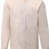 Ottomoda Tan Long Sleeve Oxford Shirt