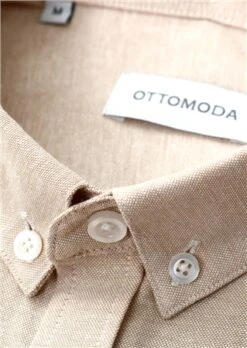 Ottomoda Tan Long Sleeve Oxford Shirt -Jack & Jones Store 23711 2