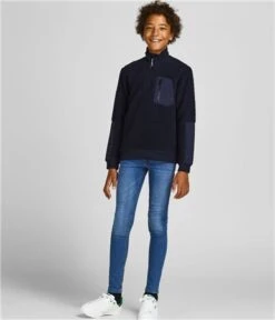 Jack & Jones Blue / Navy Blazer Junior Teddy Sweatshirt -Jack & Jones Store 23826 2