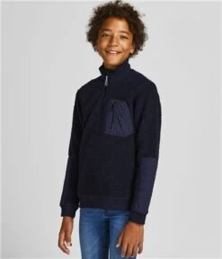 Jack & Jones Blue / Navy Blazer Junior Teddy Sweatshirt -Jack & Jones Store 23826 3