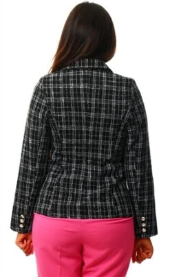 Cutie London Black Check Button Detail Blazer -Jack & Jones Store 23943 3