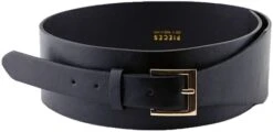 Pieces Black / Gold Marsha Waist Belt