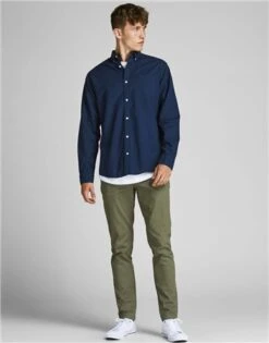 Jack & Jones Blue / Navy Blazer Oxford Shirt -Jack & Jones Store 24114 2