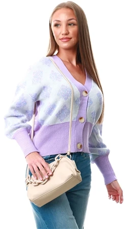 Vila Blue / Blue Glass Deep V-Neck Cardigan