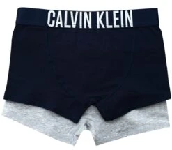 Calvin Klein Grey Heather / Navy Iris 2 Pack Junior Boxers -Jack & Jones Store 24207 2