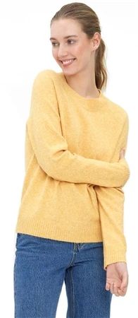Veromoda Yellow / Radiant Yellow O-Neck Long Sleeved Blouse