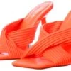 No Doubt Orange Square Two Strappy Mules
