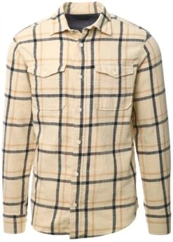 Jack & Jones Ecru / Cloud Dancer Checked Twill Shirt