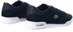 Lacoste Navy Twin Serve Leather Perforated Trainers -Jack & Jones Store 24413 3