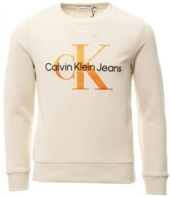 Calvin Klein Eggshell Junior Logo Sweat
