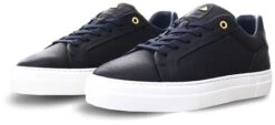 Bull Boxer Navy Leather Lace Up Trainer