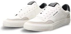 Jack & Jones White / White Faux Leather Logo Sneakers
