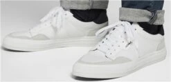 Jack & Jones White / White Faux Leather Logo Sneakers -Jack & Jones Store 24529 3