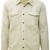 Vivichi Stone Long Sleeve Plain Overshirt Shacket