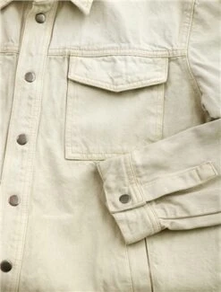 Vivichi Stone Long Sleeve Plain Overshirt Shacket -Jack & Jones Store 24536 2