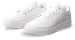 Dv8 White Pu Oslo Lace Up Trainer