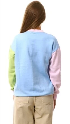 Daisy Street Blue / Green / Pink Colour Block Los Angeles Sweater -Jack & Jones Store 24589 3