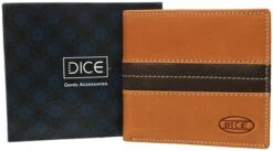 Dice Tan Brown Spalding Wallet In A Box