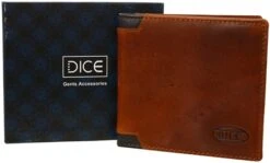 Dice Tan Brixton Leather Wallet In A Box