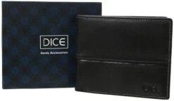 Dice Black Sheldon Leather Wallet In A Box