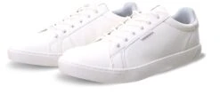 Jack & Jones White / Bright White Faux Leather Sneakers