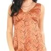 Brave Soul Orange Abstract Print A-Line Vest Mini Dress
