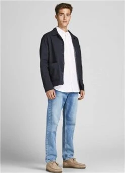 Jack & Jones White / White Oxford Shirt -Jack & Jones Store 24687 2