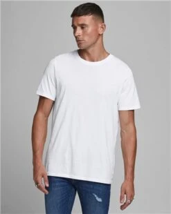Jack & Jones White Organic Cotton T-Shirt -Jack & Jones Store 24718 3