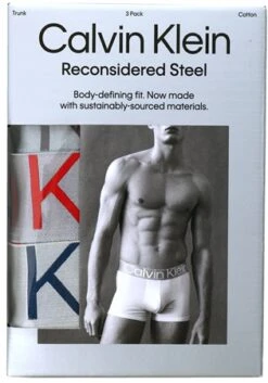 Calvin Klein Grey Sky / Berry / Lake 3 Pack Boxer - Steel Cotton 7 Calvin Klein Grey Sky / Berry / Lake 3 Pack Boxer - Steel Cotton -Jack & Jones Store 24780 3