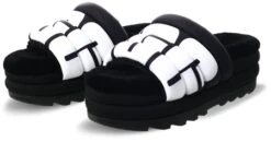 Ugg Black Maxi Logo Slide