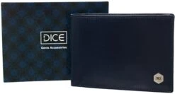 Dice Navy Ansley Leather Wallet In A Box