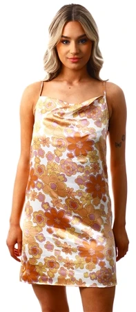 Vila Whisper White / White Retro Print Mini Dress