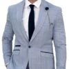 Cavani Light Blue Slim Fit 3 Piece Suit