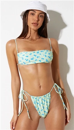 Motel Ditsy Flower Lime Blue Reema Bikini Top 1 Motel Ditsy Flower Lime Blue Reema Bikini Top