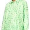 Neon & Nylon Green / Leprechaun Swirl Patterned Shirt