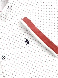 Alex & Turner White Pattern Print Short Sleeve Shirt -Jack & Jones Store 25144 2