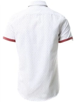 Alex & Turner White Pattern Print Short Sleeve Shirt -Jack & Jones Store 25144 3