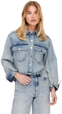 Only Blue / Light Blue Denim Zoe Destroyed Denim Jacket